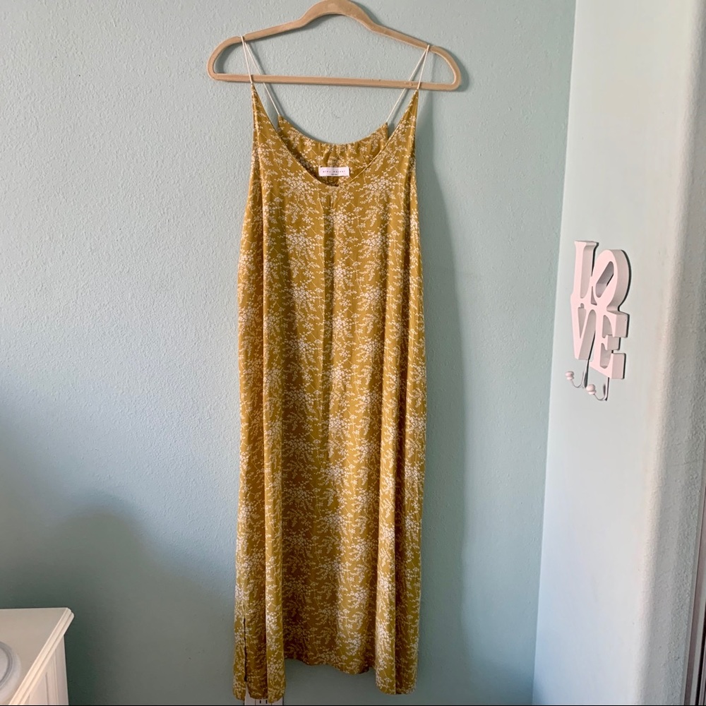Play Market Olive Floral Maxi Dress